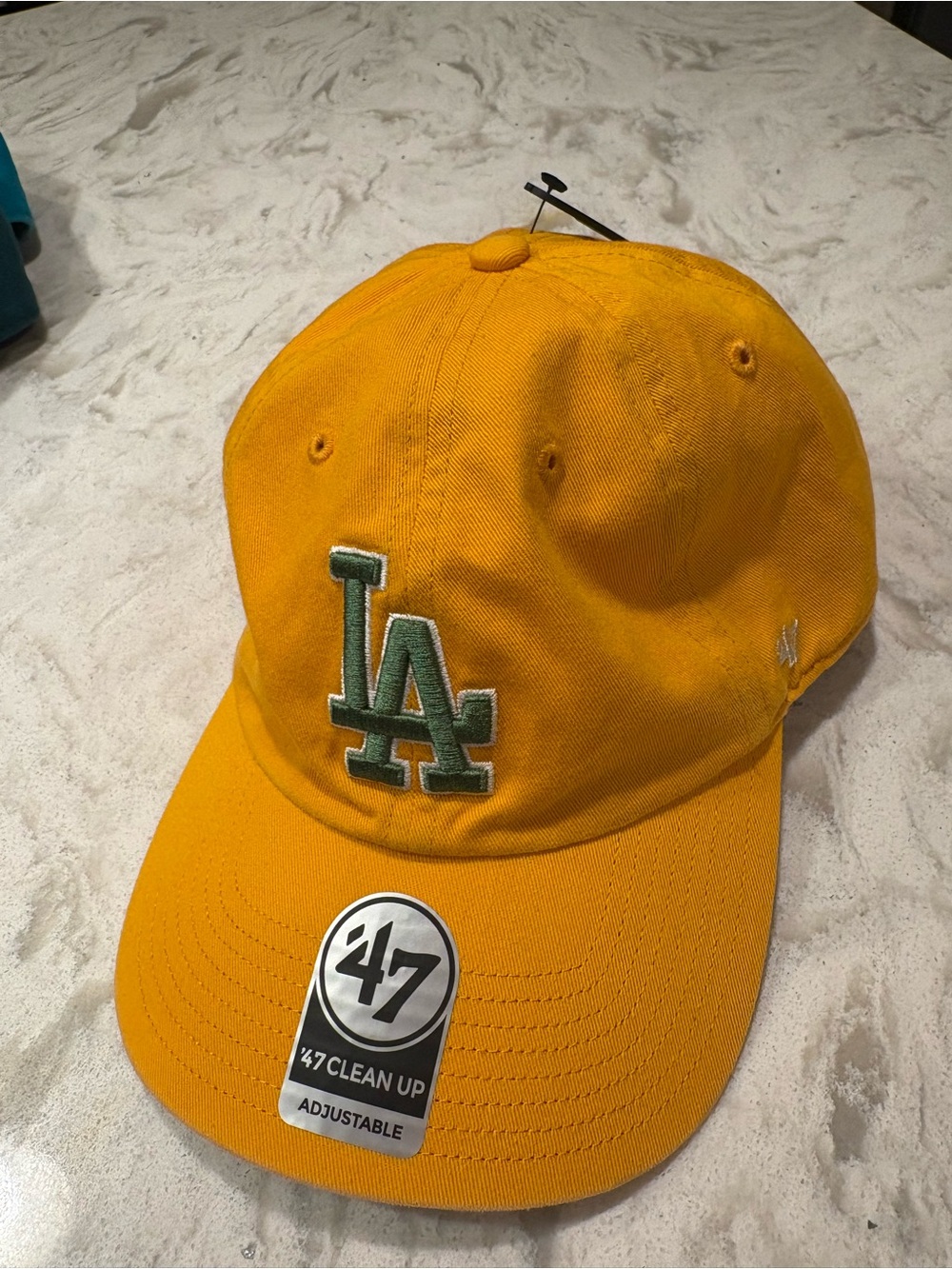 '47 Los Angeles Dad Hat in Mustard Yellow with Green LA Patch